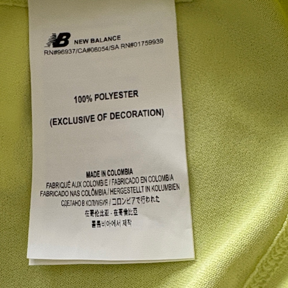 New Balance Women's Bright Yellow Long Sleeve Tee - Picture 4 of 5